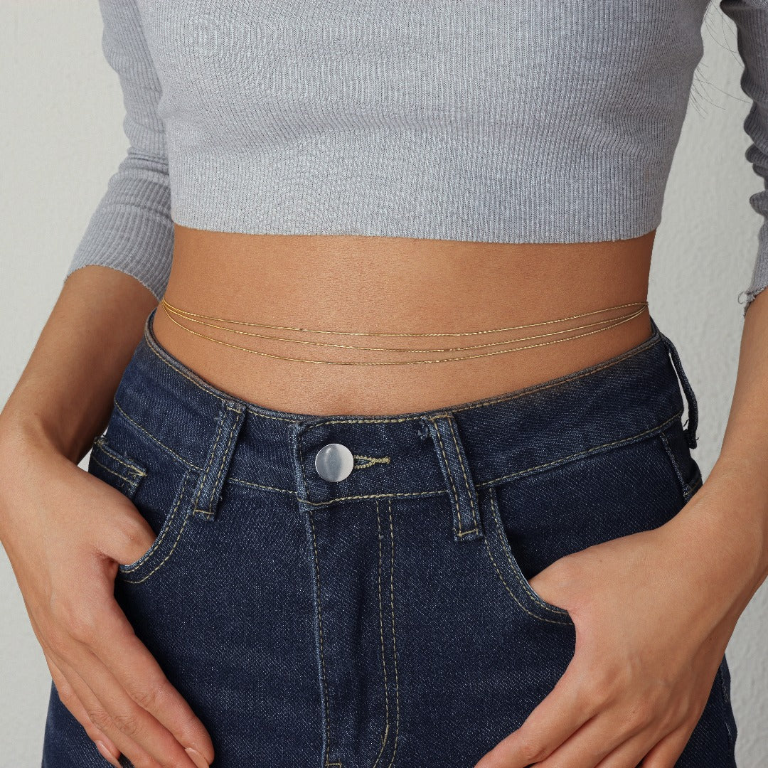 Cascade – Triple Layer Belly Chain
