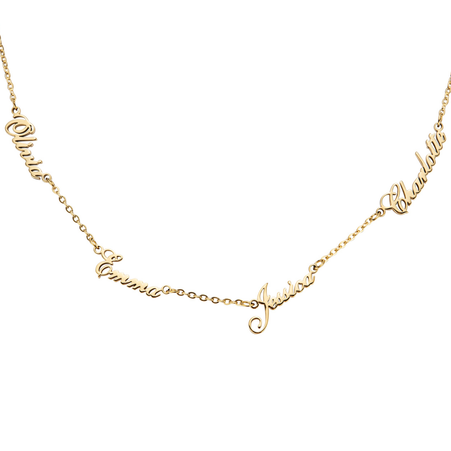 Multiple Name Personalized Name Necklace