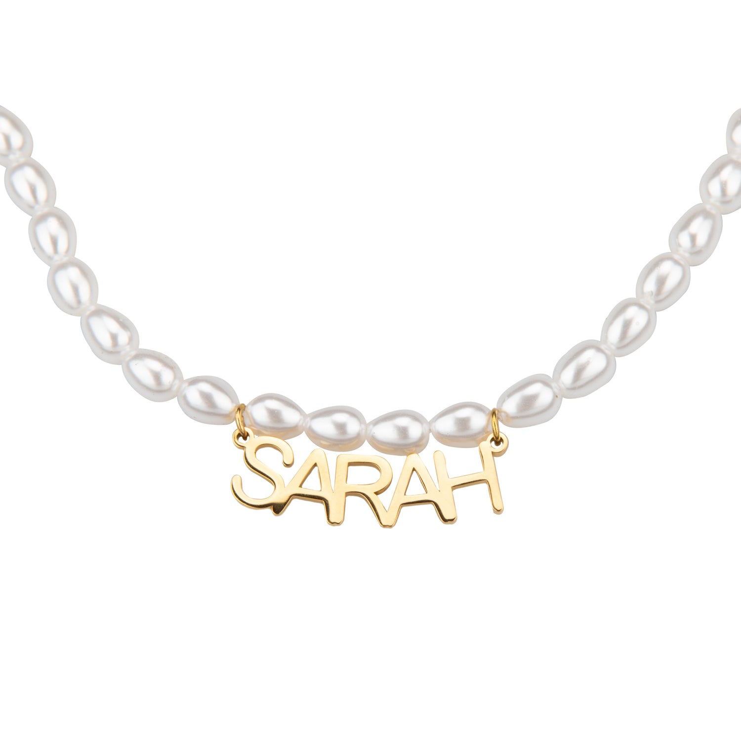 Collar de perlas personalizado con nombre