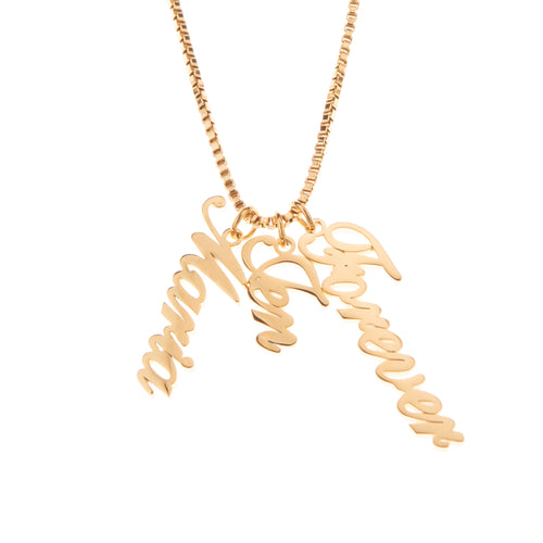 Personalized Vertical Signature Necklace