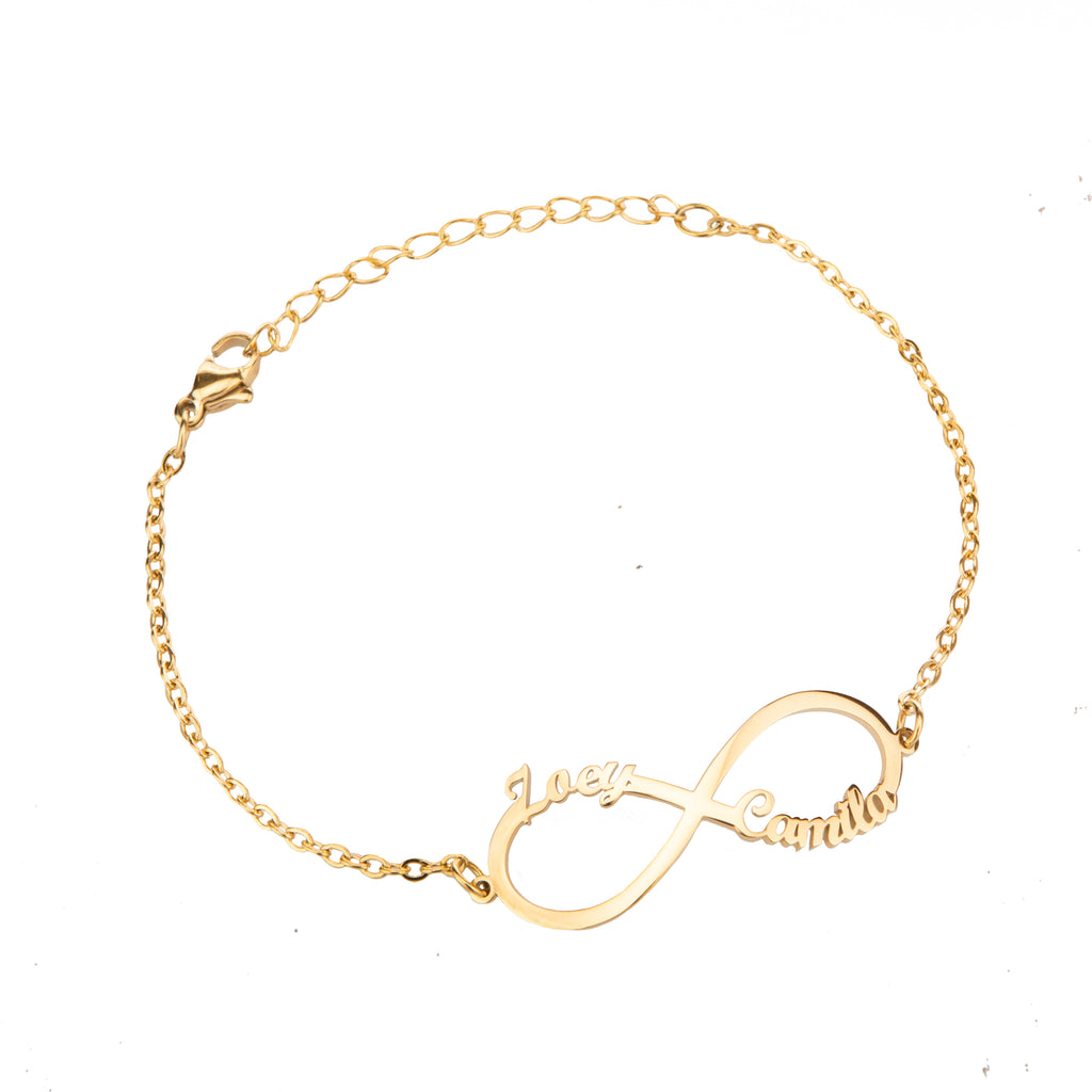 Personalized Two-Name Infinity Bracelet/Anklet