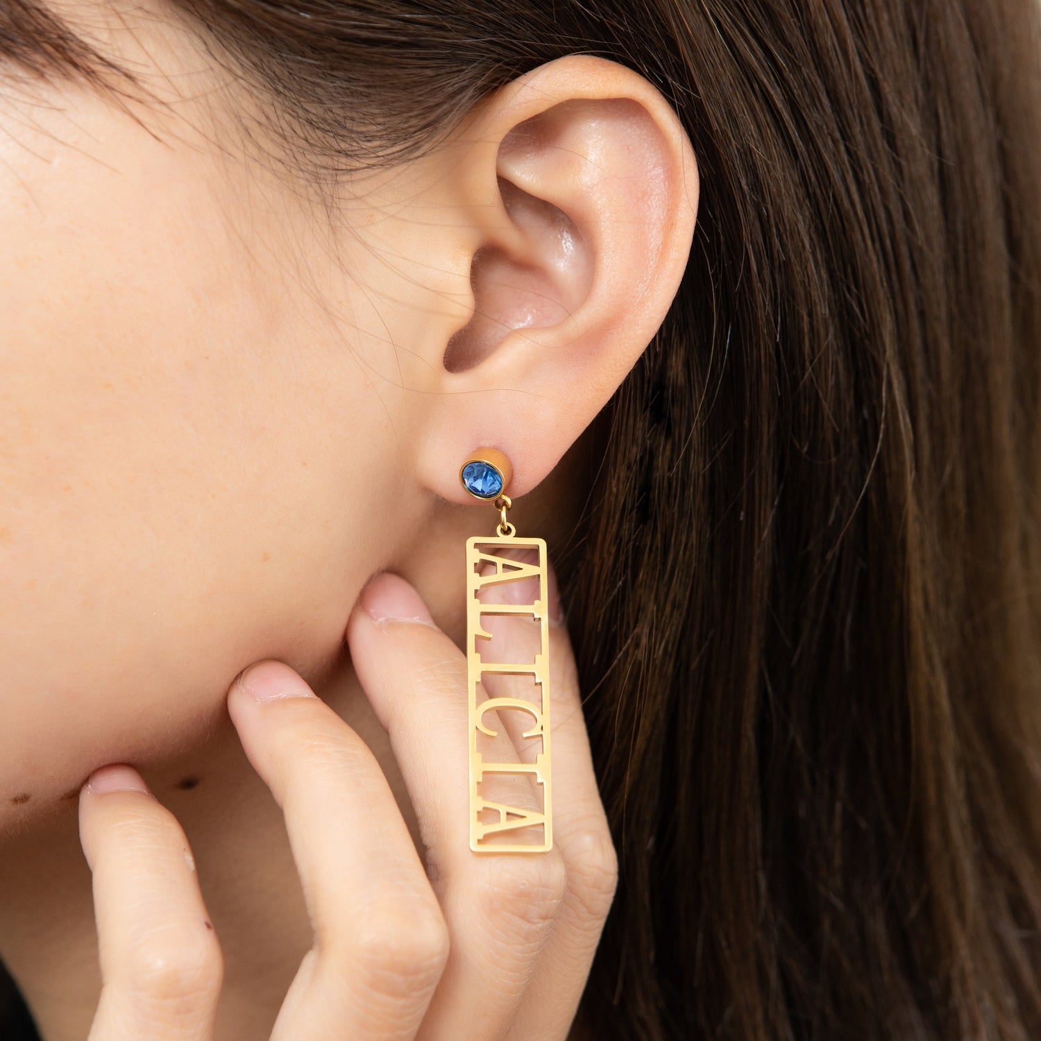 Pendientes con texto colgante