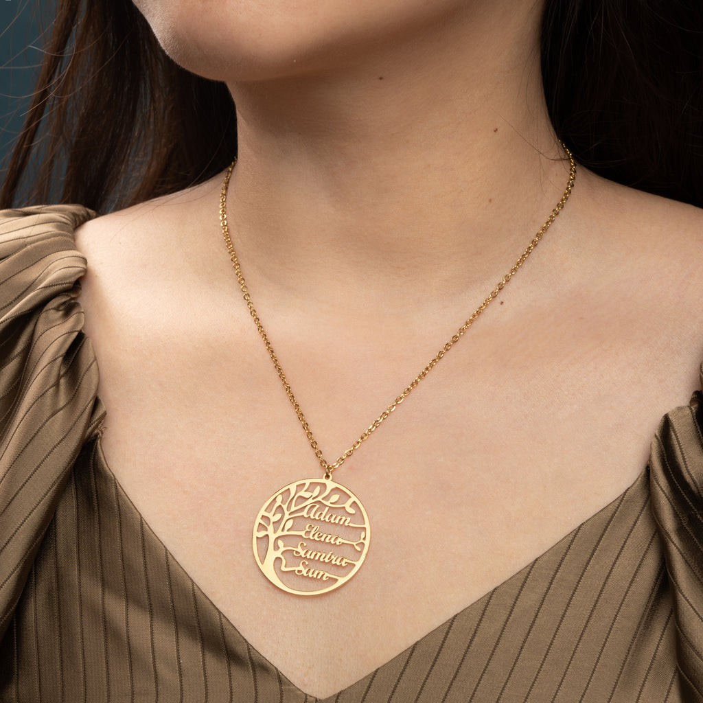 Family Tree of Life Name Necklace