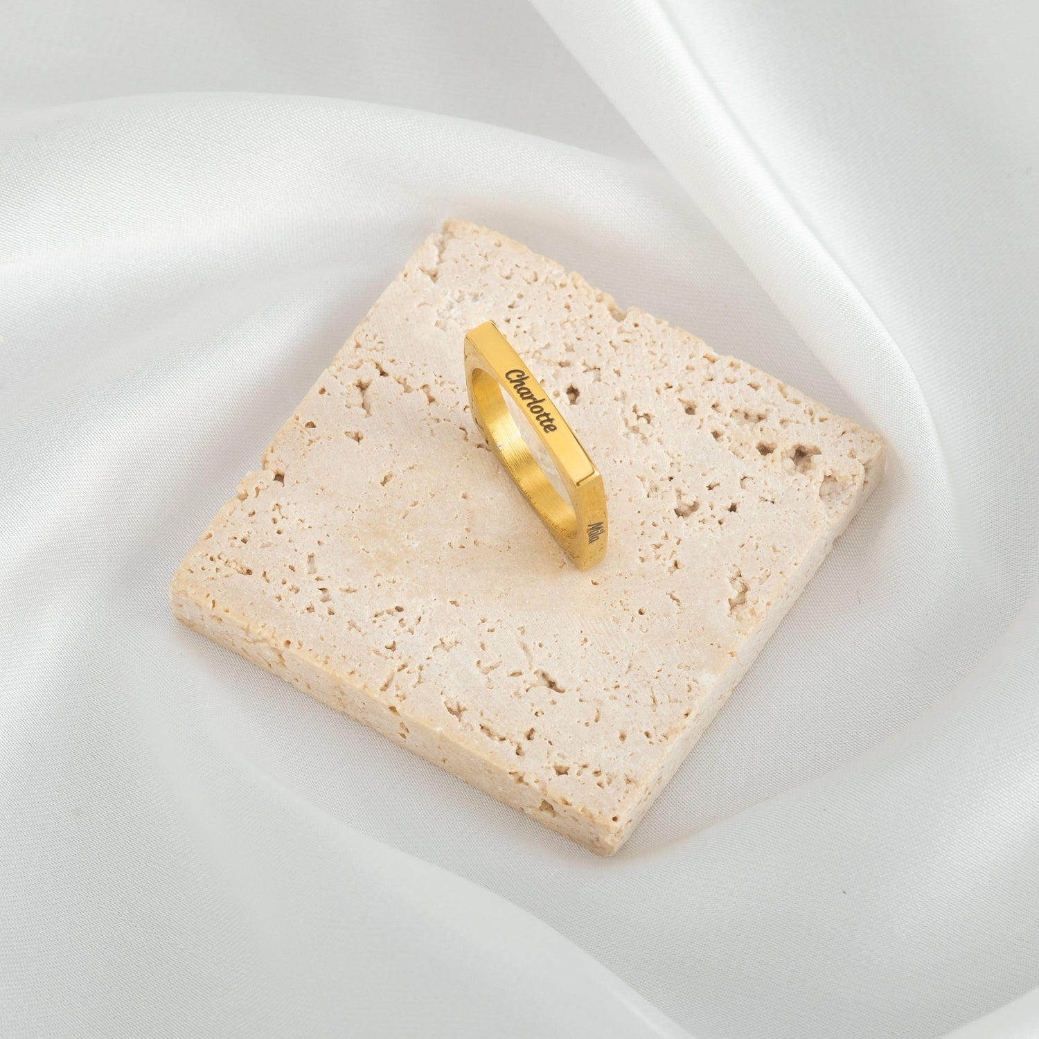 Personalized Square Ring with Up to 4 Names