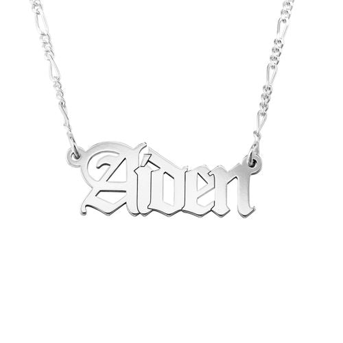 Offer Personalized Old English Name Necklace