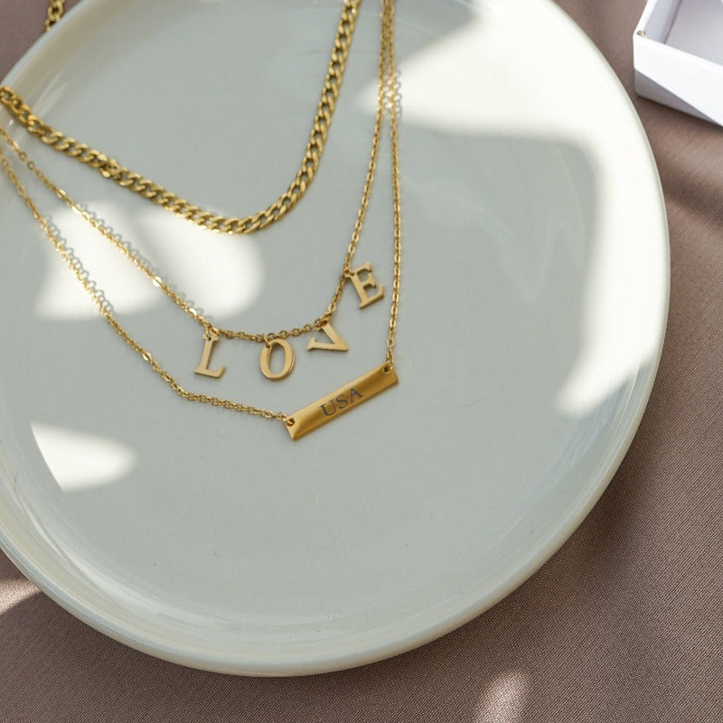 S-Shaped Curve Chain Necklace