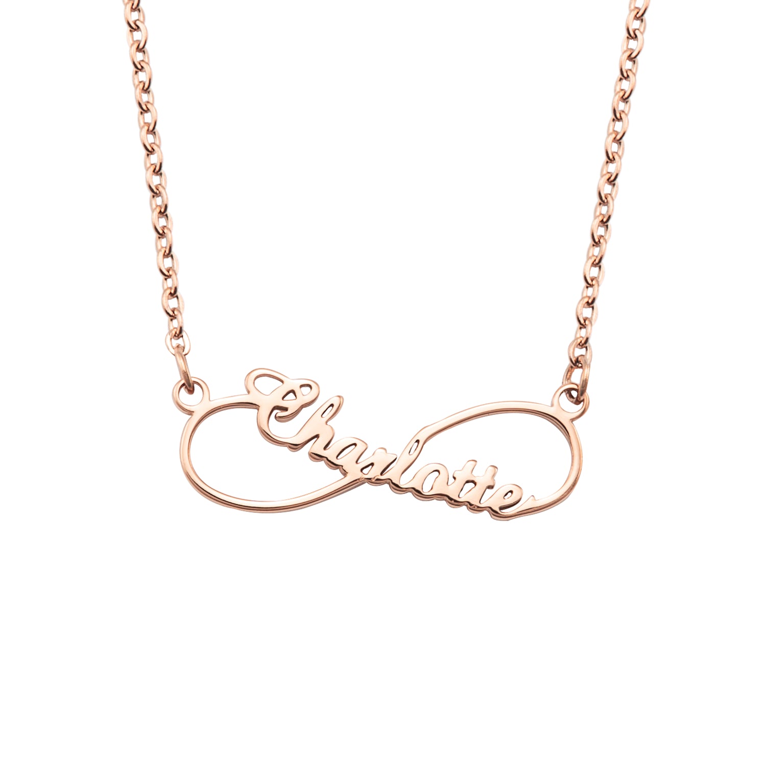 Infinity Angled Name Necklace