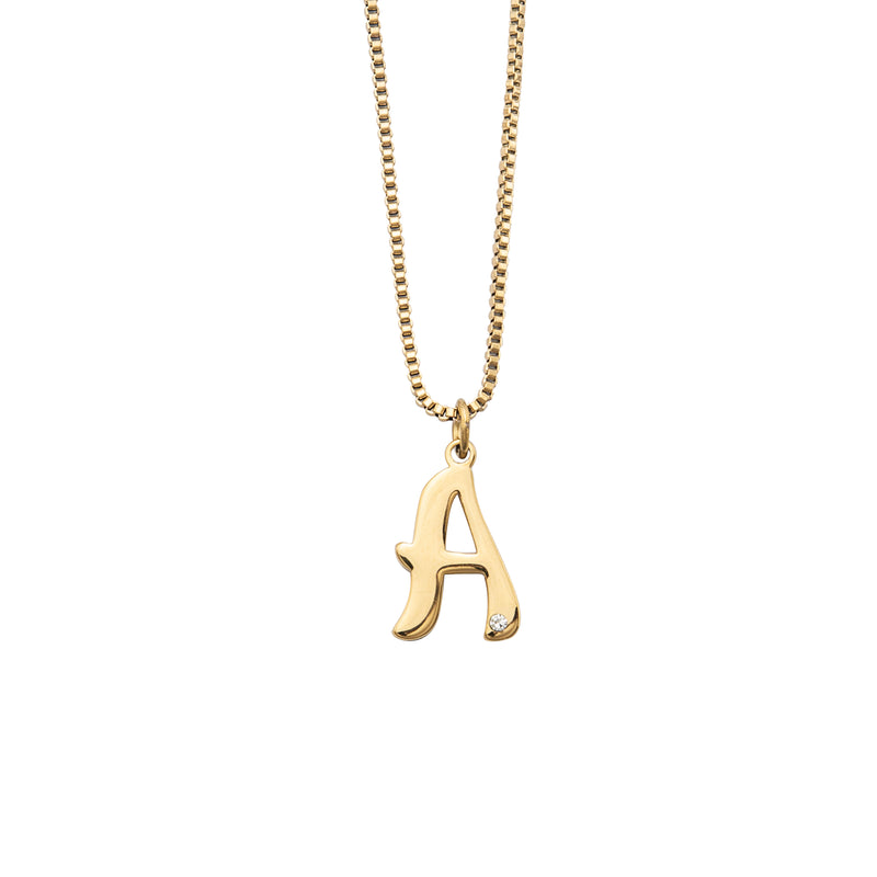 Diamond Initial Pendant