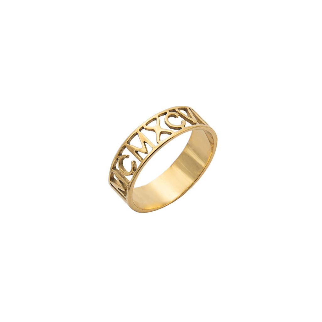 Personalized Roman Numeral Ring