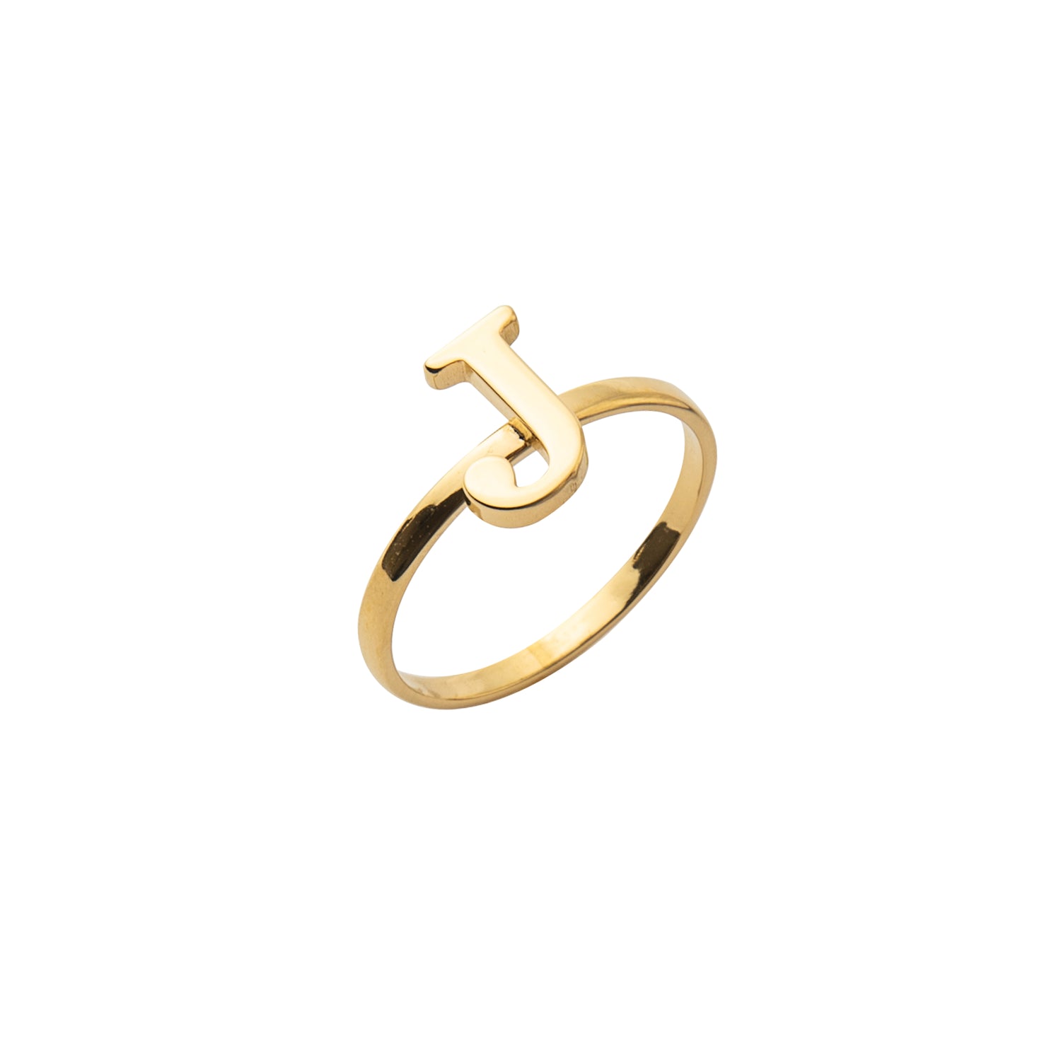Personalized Stackable Initial Ring