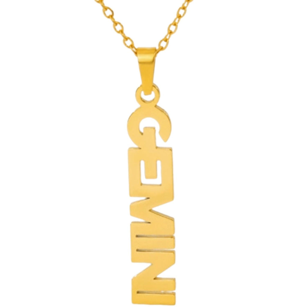Zodiac Name Necklace - Gemini