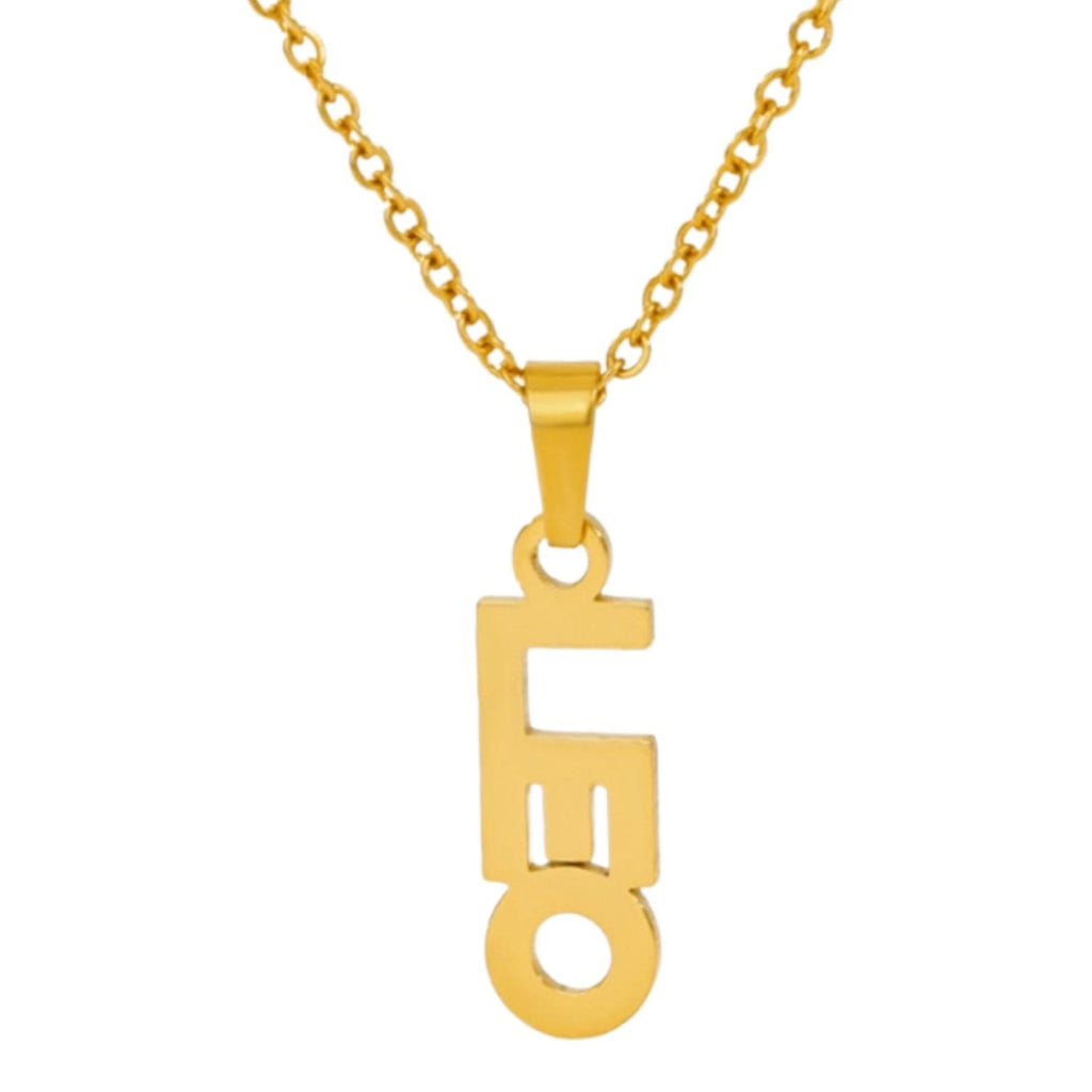 Zodiac Name Necklace - Leo