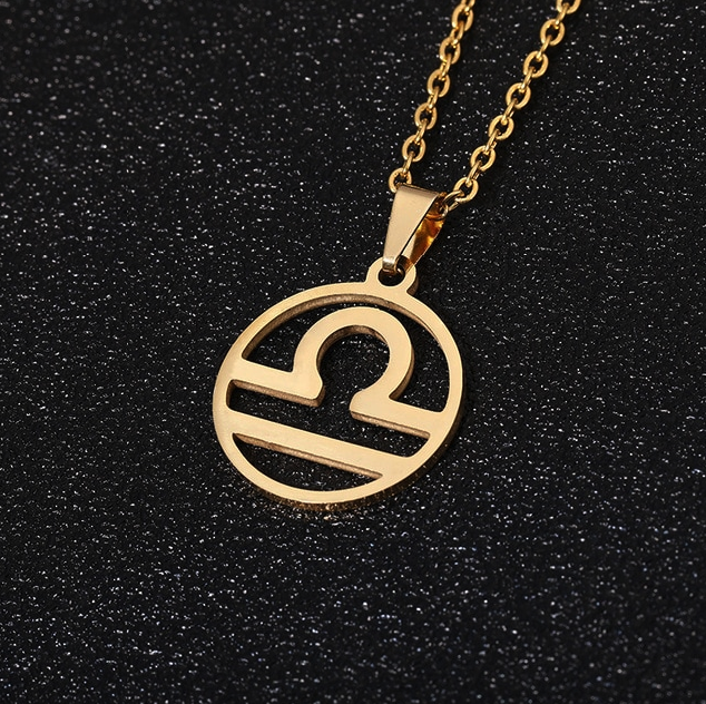 Libra zodiac sign sales pendant