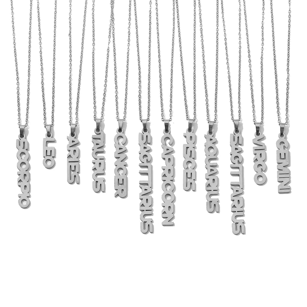 Zodiac Name Necklace - Leo