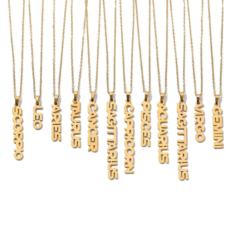 Zodiac Name Necklace - Gemini