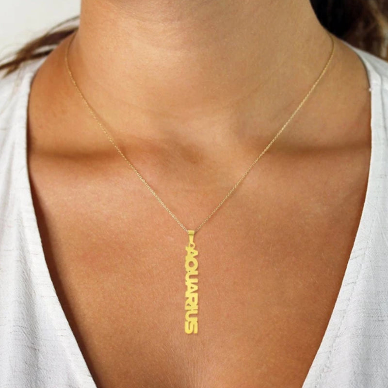 Zodiac Name Necklace - Pick Yours